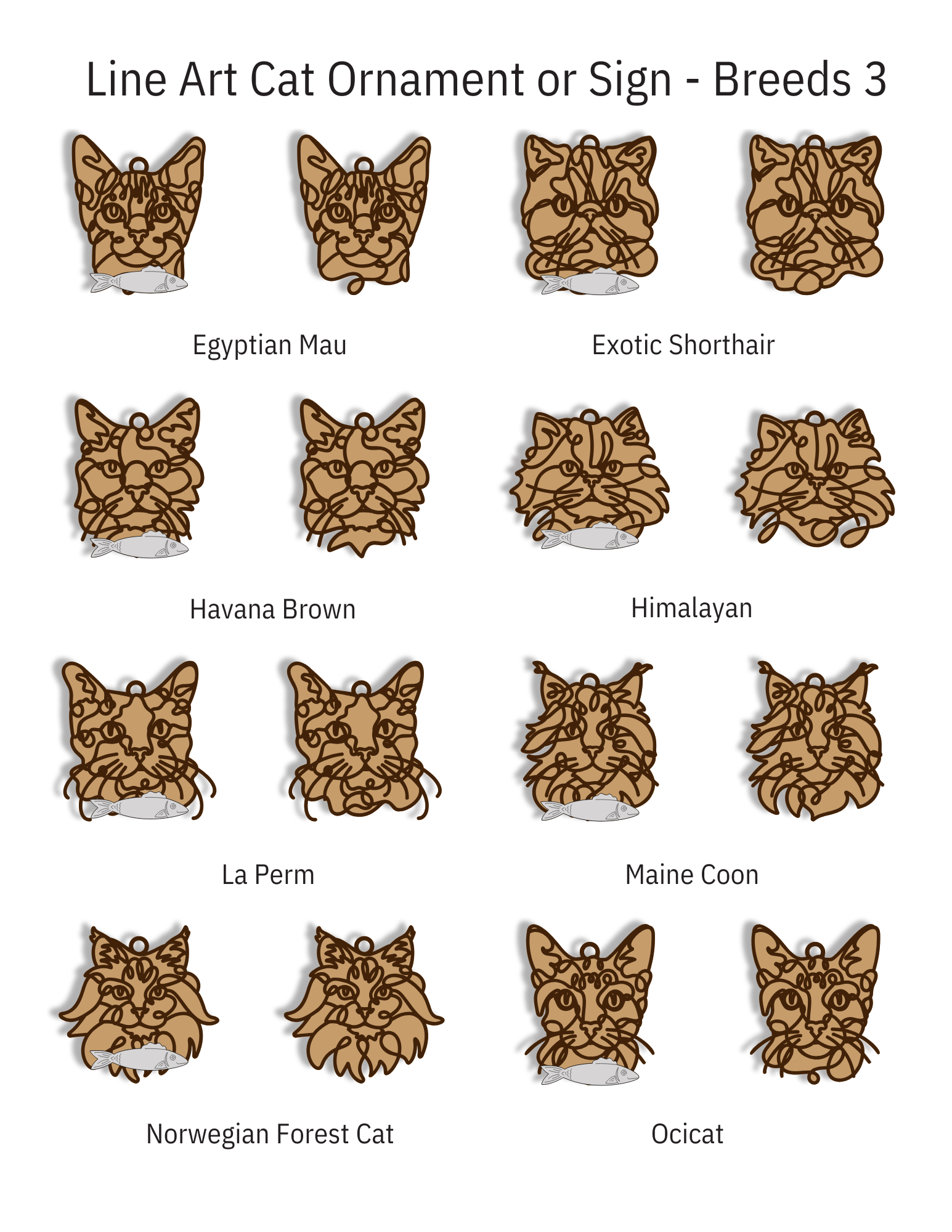 Cat Breed Ornament