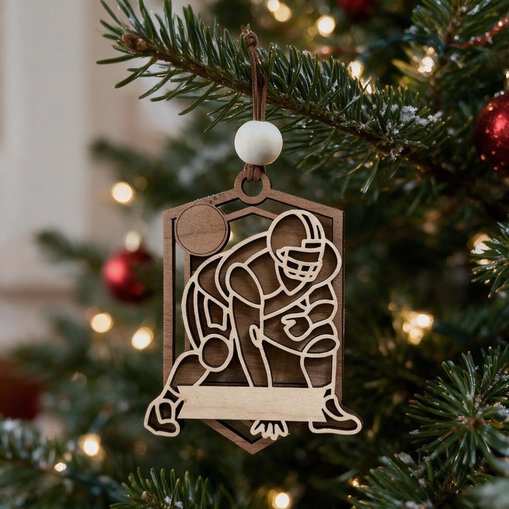 Personalized Football Player Ornament