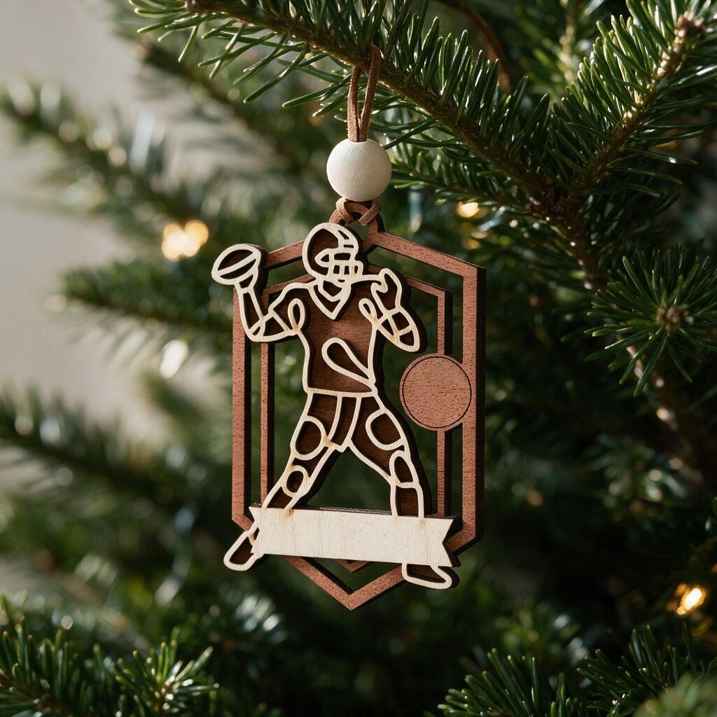 Personalized Football Player Ornament