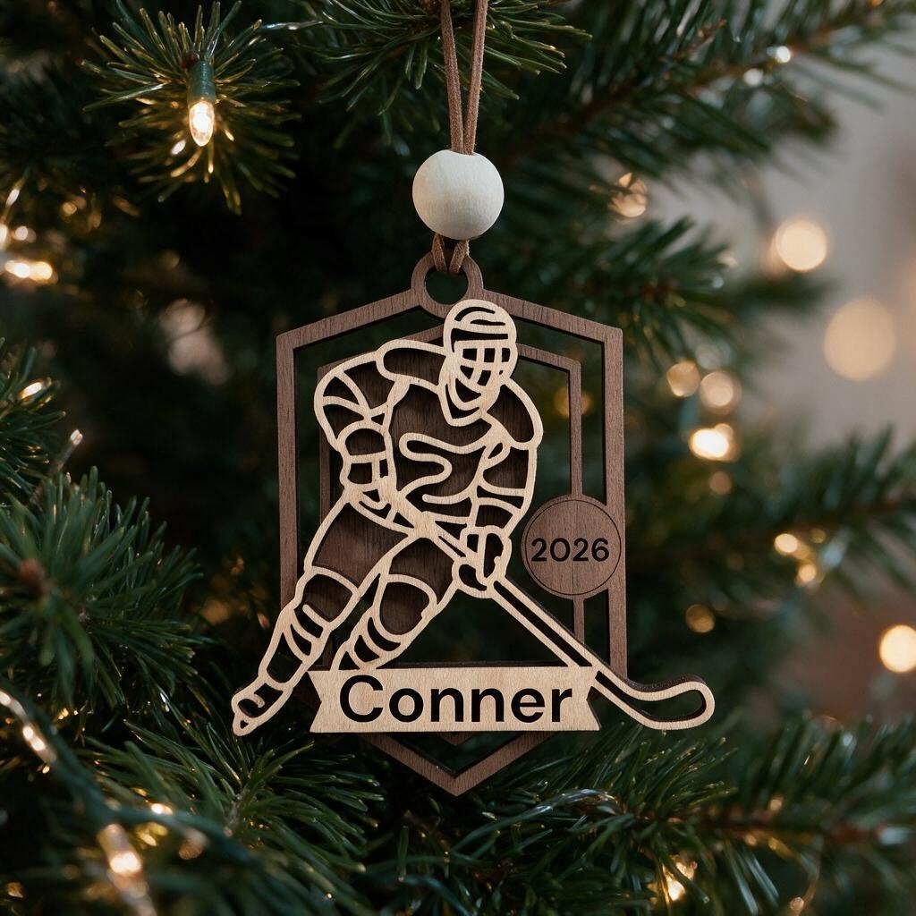 Personalized Hockey Player  Ornament