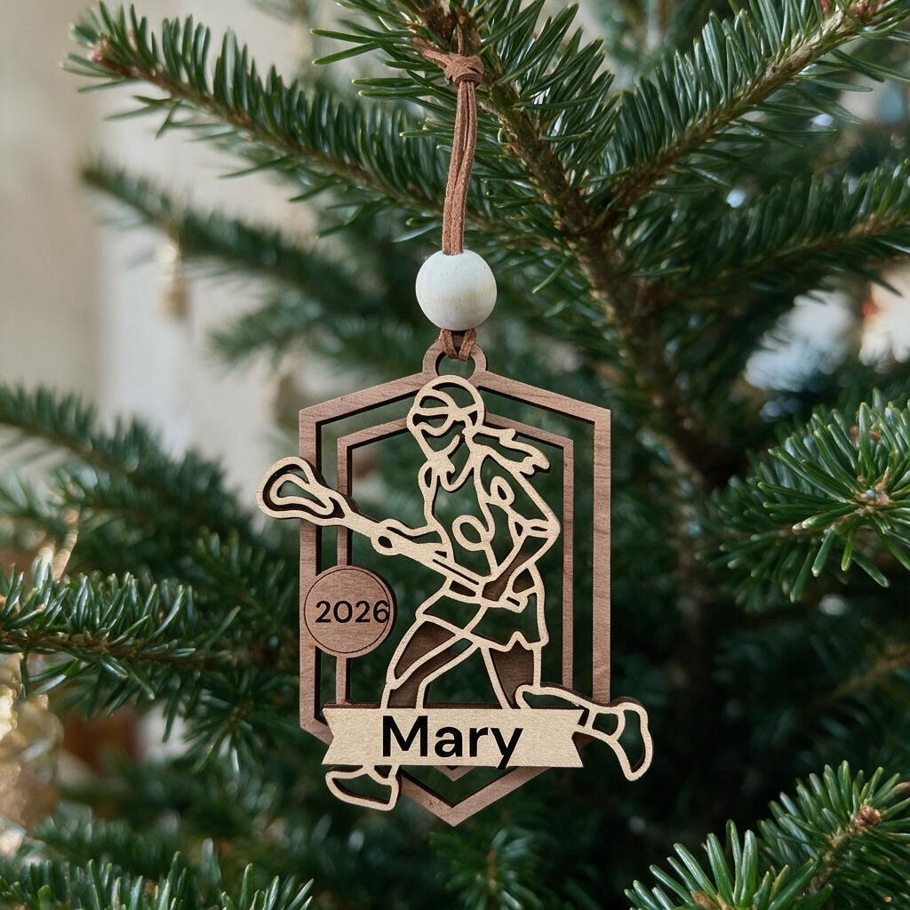 Personalized Lacrosse Ornament