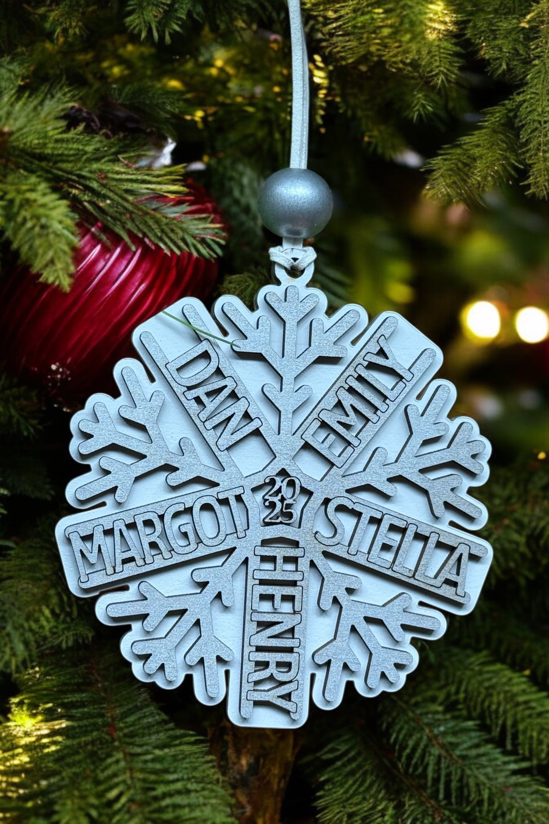 Snowflake Magic – Custom Family Keepsake