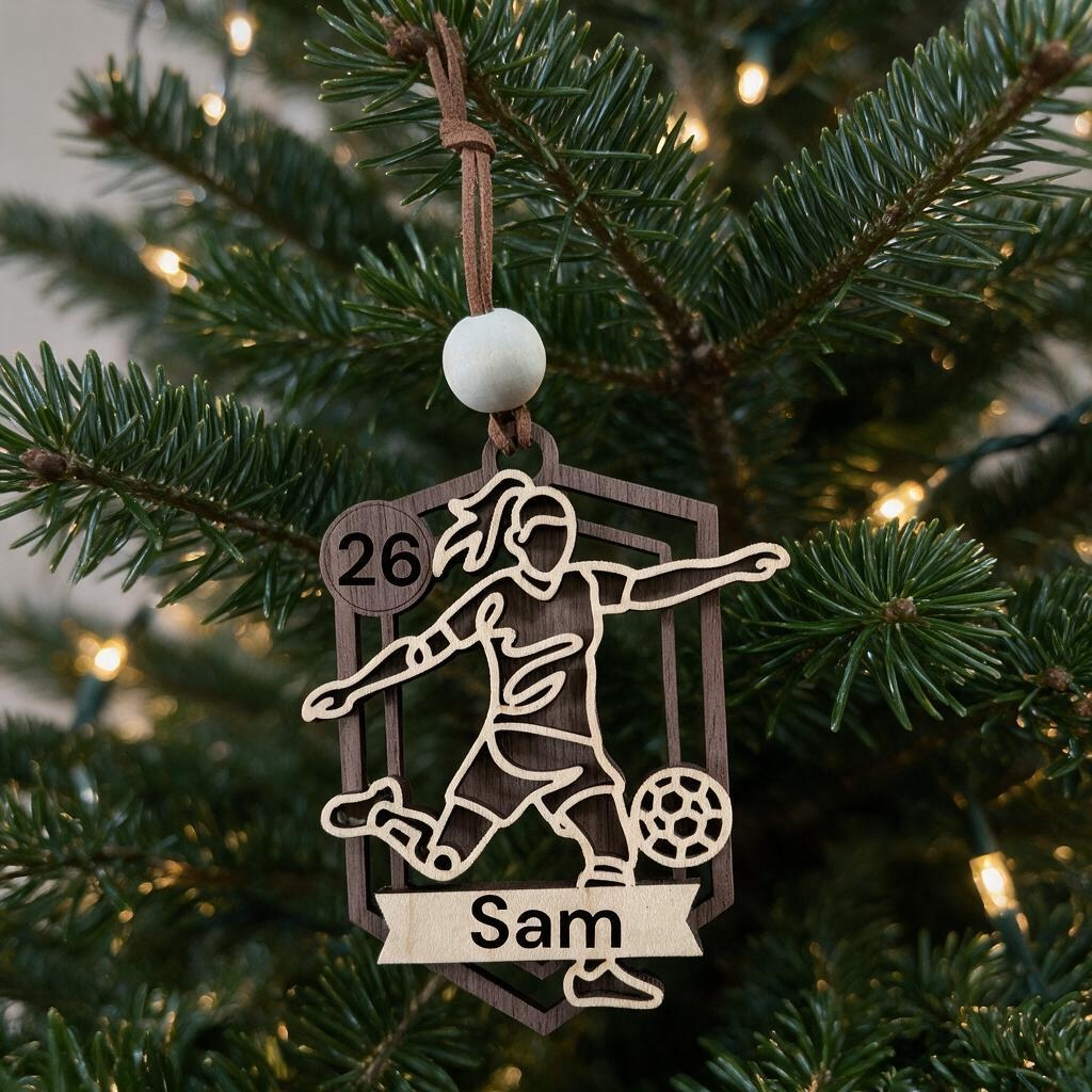 Personalized Soccer Player Ornament