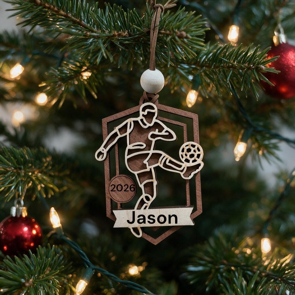 Personalized Soccer Player Ornament