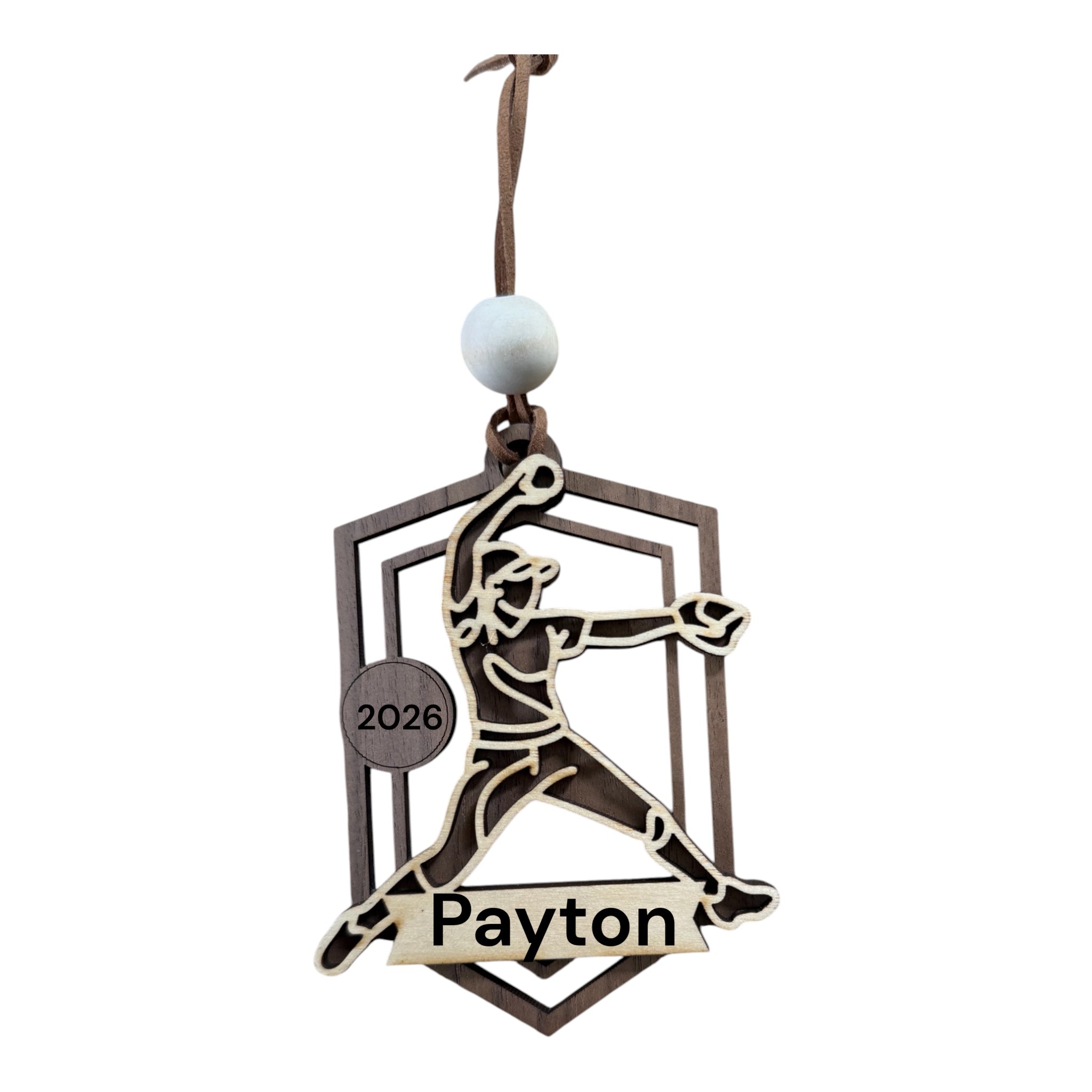 Personalized Softball Ornament