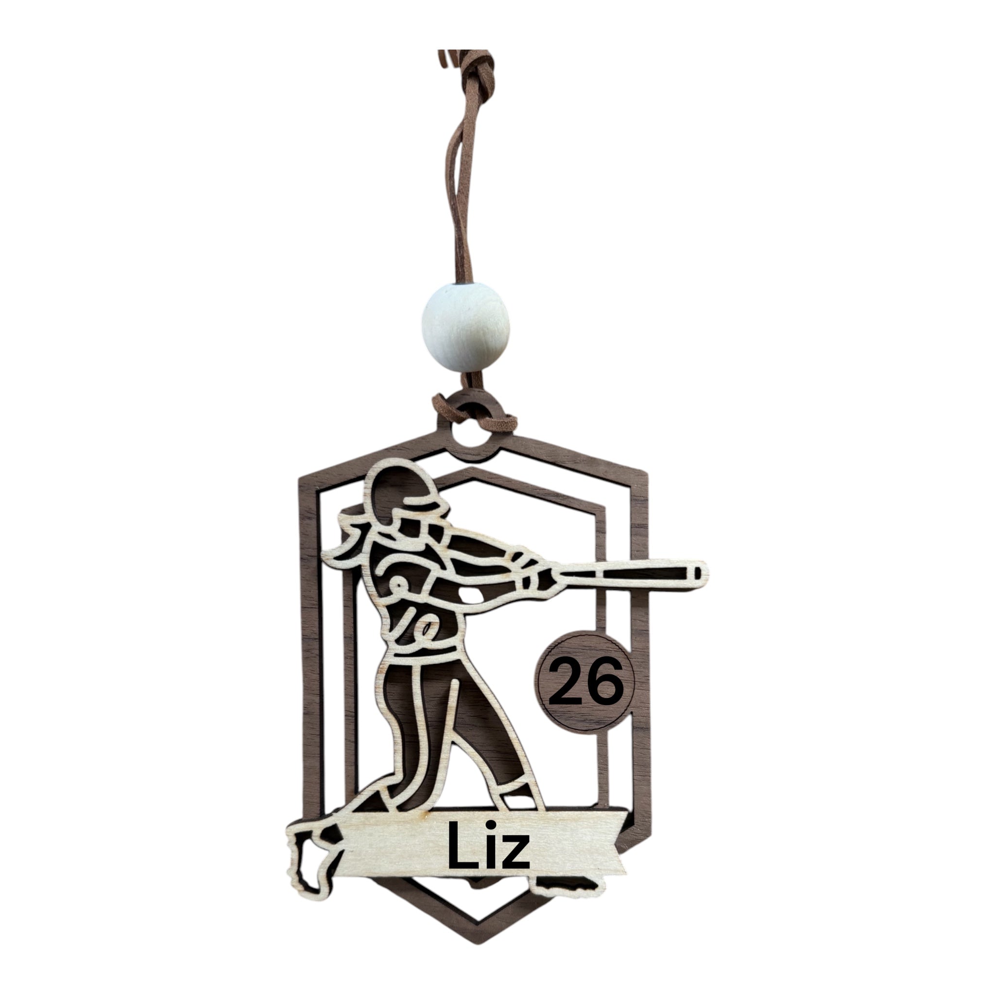 Personalized Softball Ornament