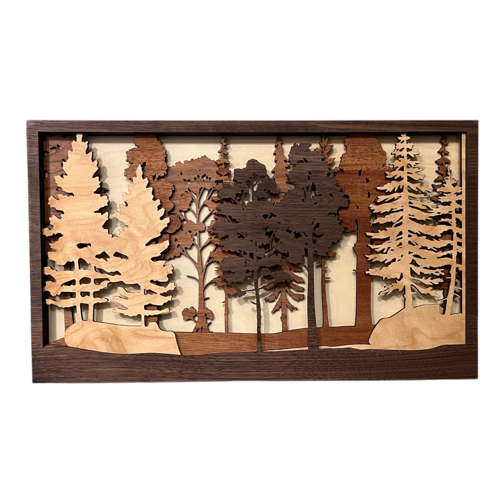 Layered Wood Tree Art - Horizontal Orientation