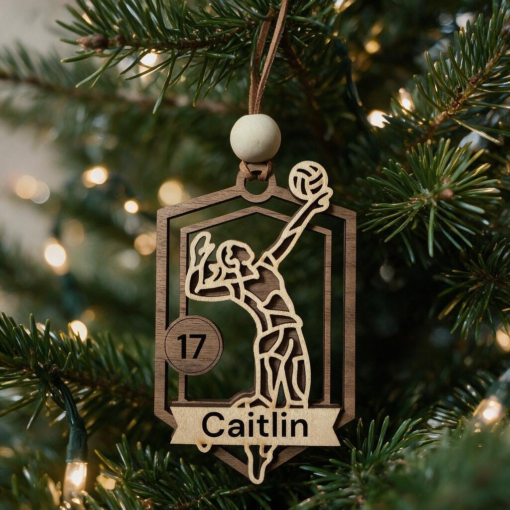 Personalized Volleyball Ornament