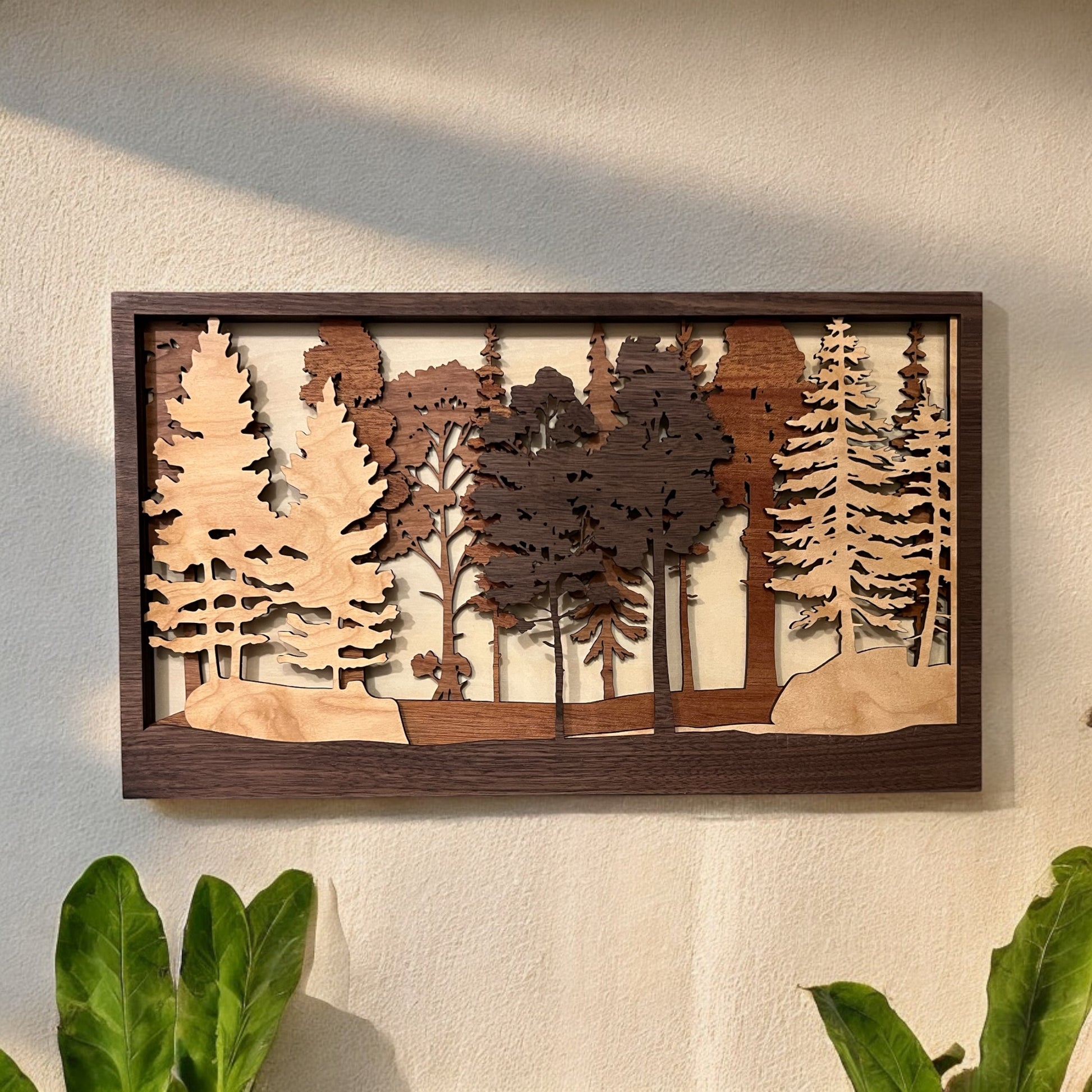 Layered Wood Tree Art - Horizontal Orientation